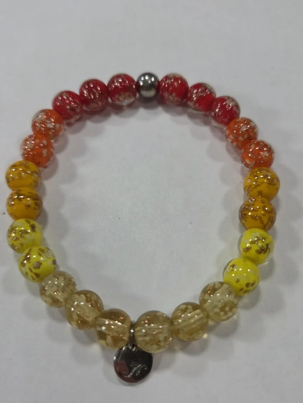 🆕️ NOGU Harvest Ombre .925 Sterling Silver Firefly Glass Bracelet